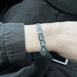 Elegant Silver and Gem Bracelet
